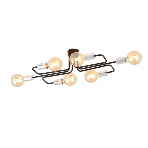 [1174/6A] Lampada da soffitto Veken 6A Silver