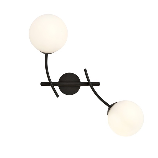 [1102/K2] Lampada da parete Hunter K2 Black/Opal