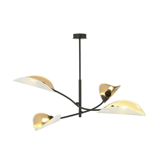 [1107/4] Lampada da soffitto Lotus 4 White/Gold