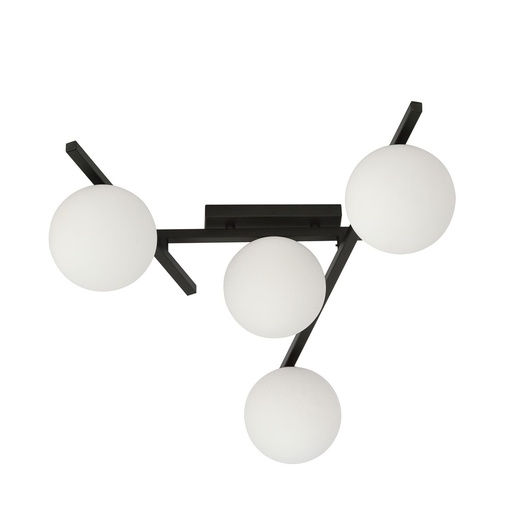 [1103/4] Smart 4 Black/Opal ceiling lamp