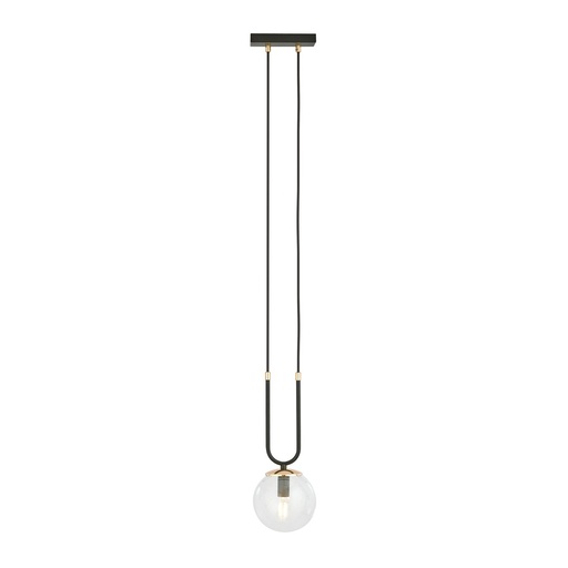 Lampada a sospensione Glam 1 Black/Transparent