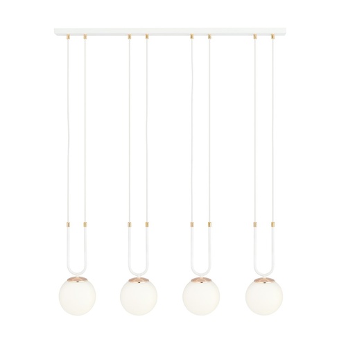 Lampada a sospensione Glam 4 White/Opal
