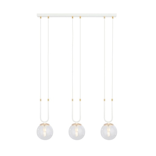 Lampada a sospensione Glam 3 White/Transparent