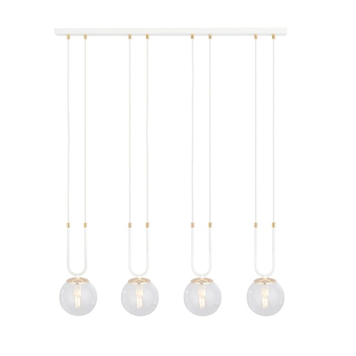 Lampada a sospensione Glam 4 White/Transparent