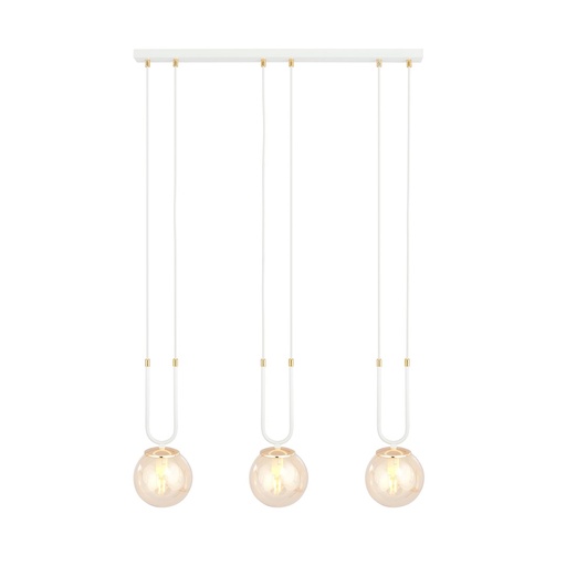 Lampada a sospensione Glam 3 White/Miodowy