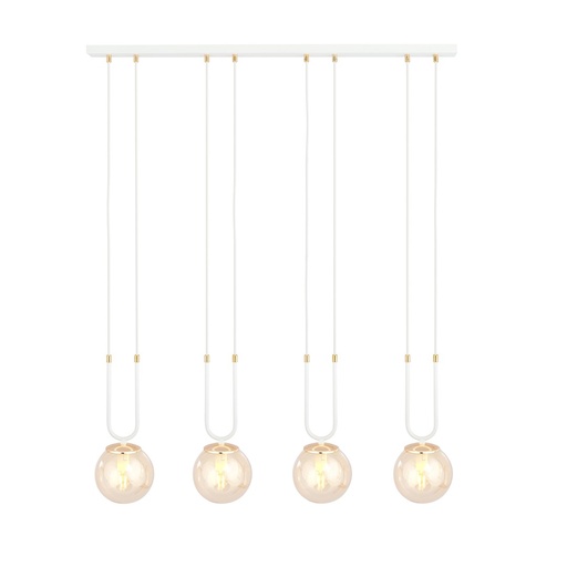 Lampada a sospensione Glam 4 White/Miodowy
