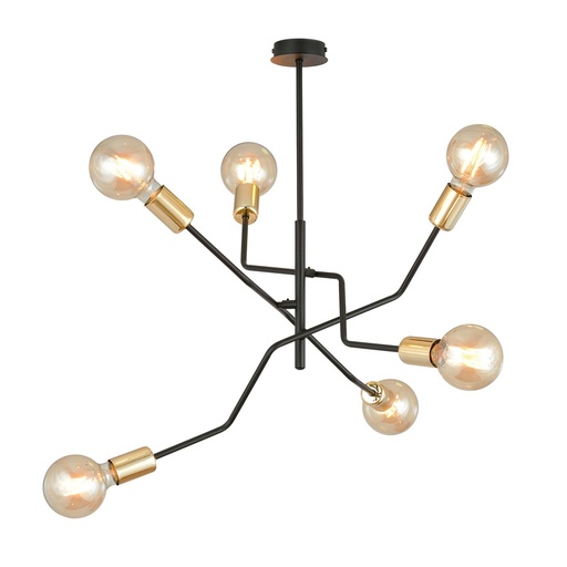 Lampada da soffitto Bolt 6 Black Gold