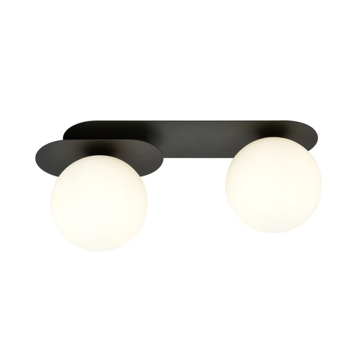 [1118/2] Lampada da soffitto Plaza 2 Black/Opal