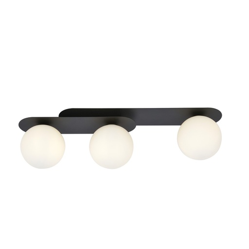 [1118/3] Lampada da soffitto Plaza 3 Black/Opal