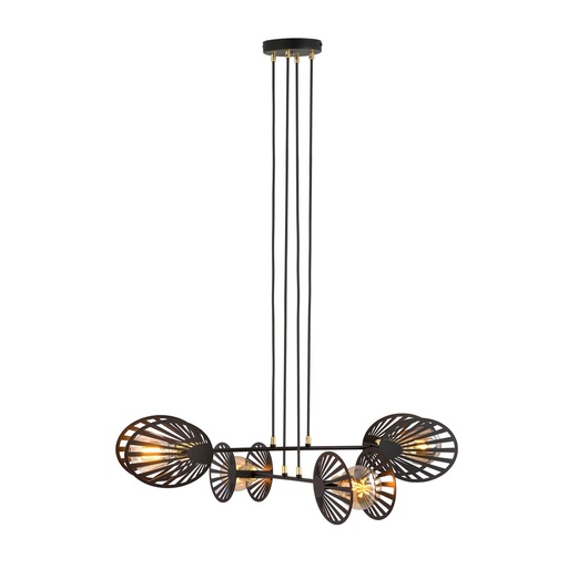 [1146/4] Lampada a sospensione Playa 4 Black 