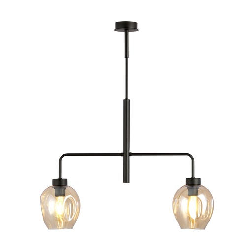 [1165/2] Lampada a sospensione Lukka 2 Black/Amber