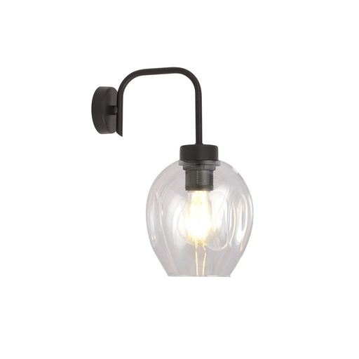 Lampada da parete Lukka K1 Black/Transparent