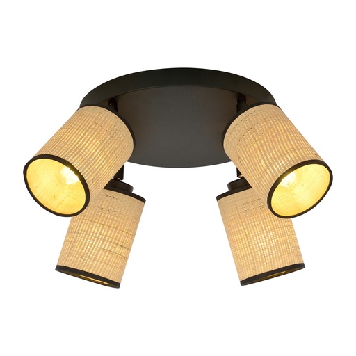 [1151/4PREM] Lampada da soffitto Yoga 4 Premium Black