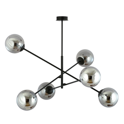 [1167/6] Lampada a sospensione Linear 6 Black/Grafit