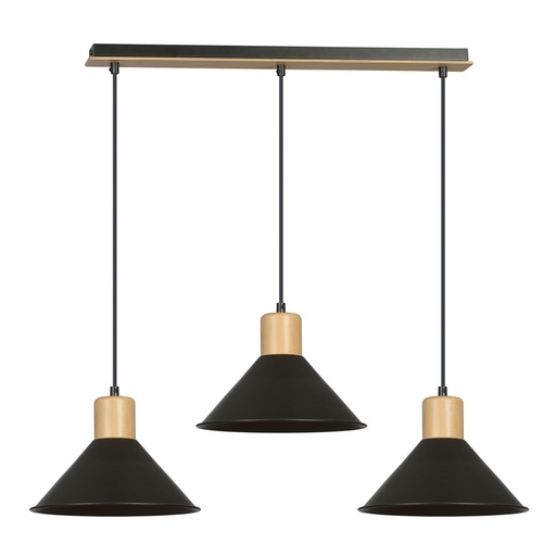 [1044/3] Lampada a sospensione Rowen 3 Black