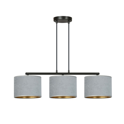 [1050/3] Lampada a sospensione Hilde 3 Bl Gray