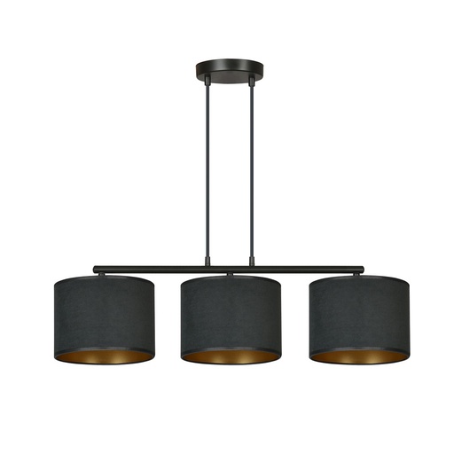 [1054/3] Lampada a sospensione Hilde 3 Bl Black