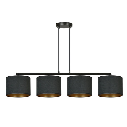 [1054/4] Lampada a sospensione Hilde 4 Bl Black