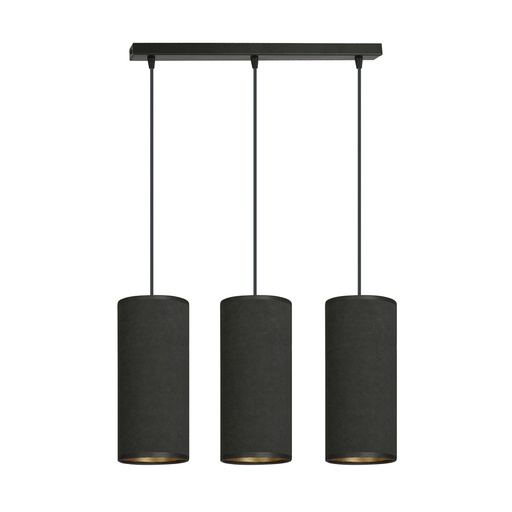 [1067/3] Lampada a sospensione Bente 3 Bl Black