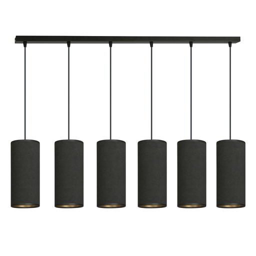 [1067/6] Bente 6 Bl Black pendant lamp