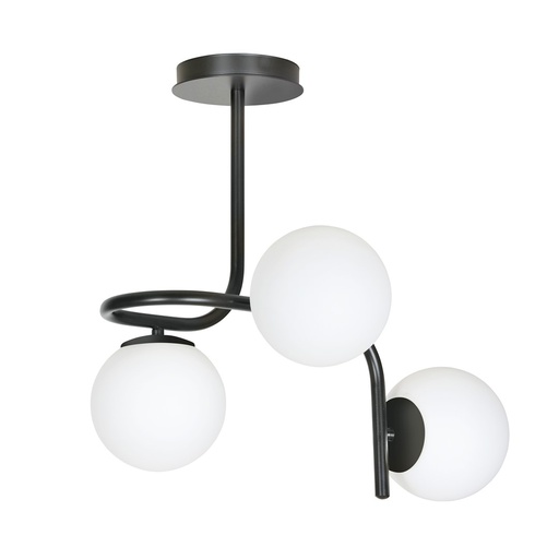 [1030/3] Lampada da soffitto Kalf 3 Black