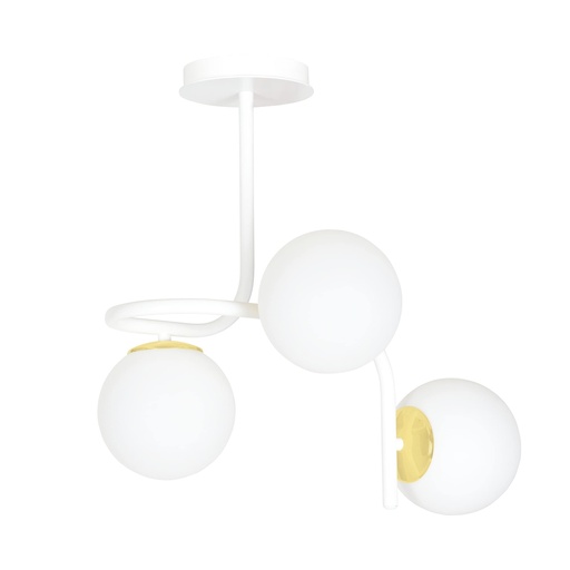 [1033/3] Lampada da soffitto Ragnar 3 White Gold