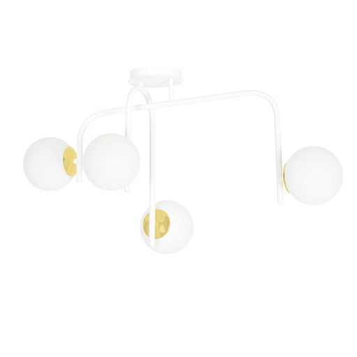 [1033/4B] Lampada da soffitto Ragnar 4B White Gold