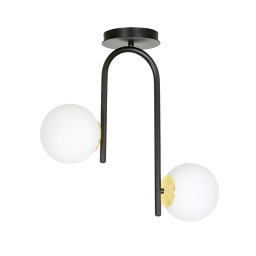 [1032/2] Lampada da soffitto Ragnar 2 Black Gold