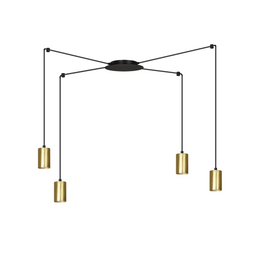 [526/4] Lampada a sospensione Traker 4 Bl/Gold