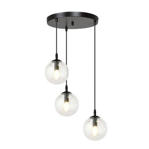Lampada a sospensione Cosmo 3 Bl Premium Transparent
