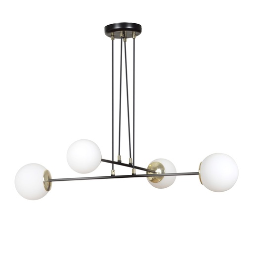 [966/4] Lampada a sospensione Ognis 4 Black