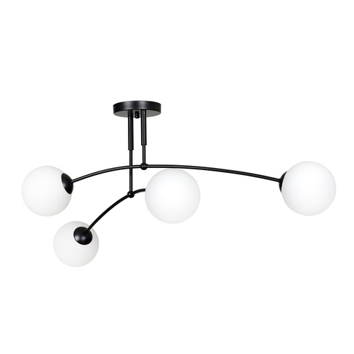 [670/4] Lampada da soffitto Pregos 4 Black