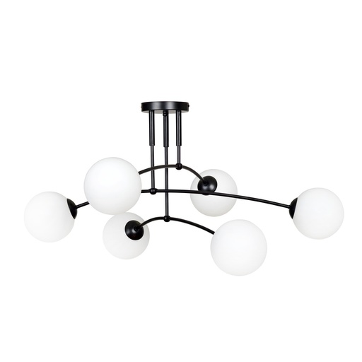 [670/6] Lampada da soffitto Pregos 6 Black