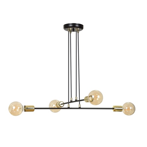 [785/4] Lampada a sospensione Vesio 4 Black