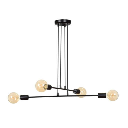 [696/4] Lampada a sospensione Multipo 4 Black