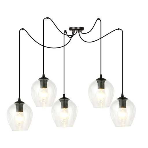 [756/5] Lampada a sospensione Level 5 Bl Transparent