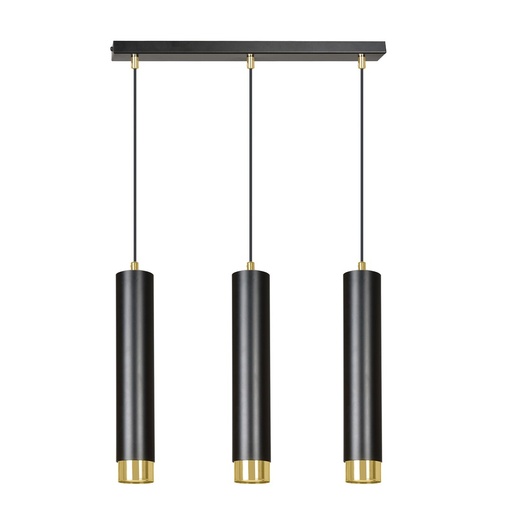 [644/3] Lampada a sospensione Kibo 3 Bl/Gold