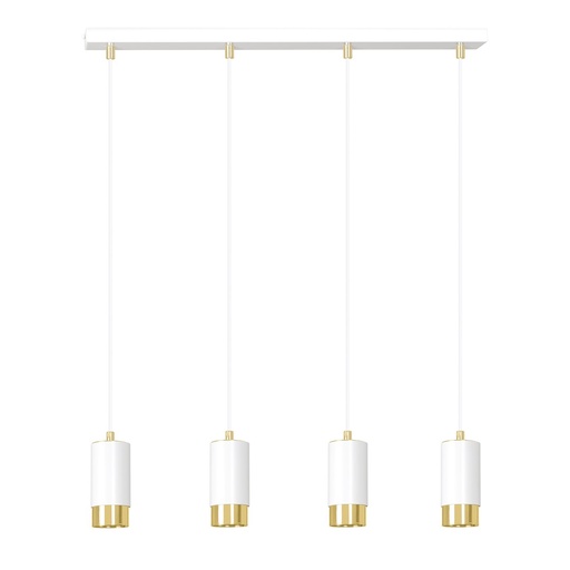 Lampada a sospensione Fumiko 4 Wh/Gold