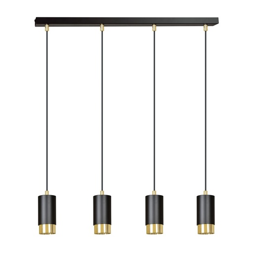 Lampada a sospensione Fumiko 4 Bl/Gold
