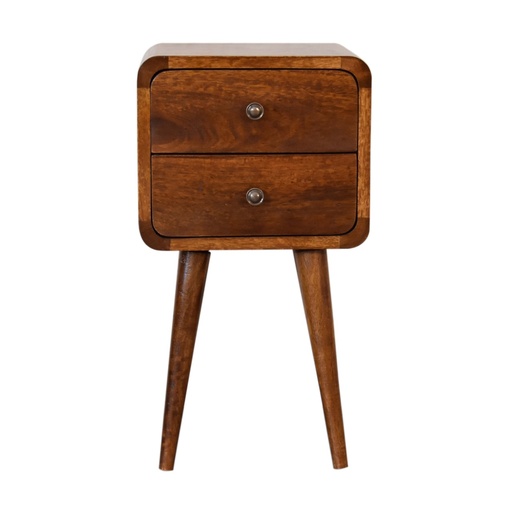 [IN1745] Comodino curvo Mini in castagno