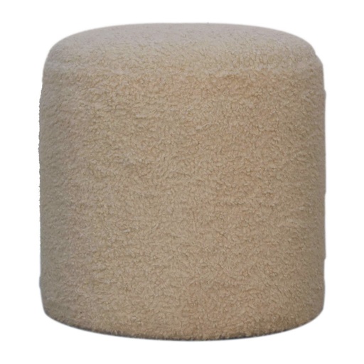 [IN3334] Poggiapiedi rotondo Boucle Cream