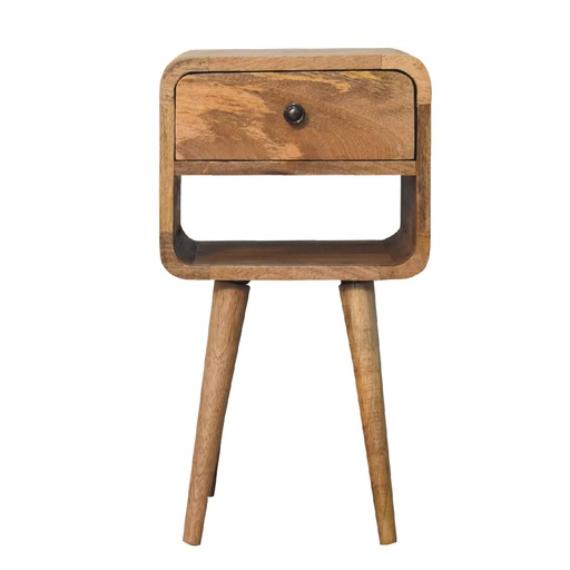 [IN3349] Mini comodino inferiore curvo in rovere