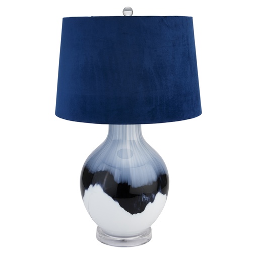 [22644] Lampada da tavolo Ice Shadows con paralume blu navy