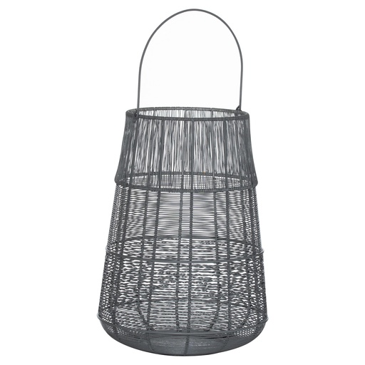 [21682] Lanterna conica a filo grande in argento e grigio Glowray