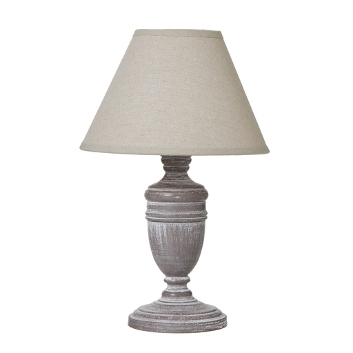 [23886] Lampada da tavolo Metis Urn con paralume in lino